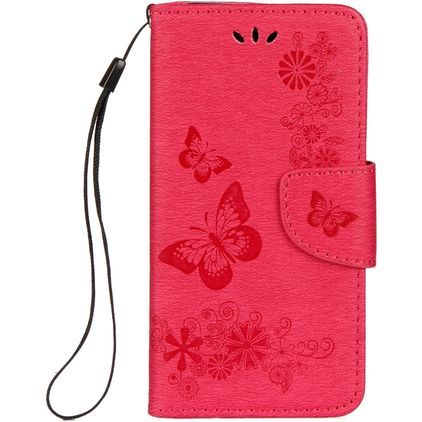 Mobigear Butterfly iPhone XS Hoesje Bookcase Portemonnee - Rood