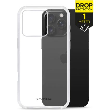 Mobilize Naked Protection Doorzichtig iPhone 16 Pro Max Hoesje Hardcase Backcover Shockproof - Transparant