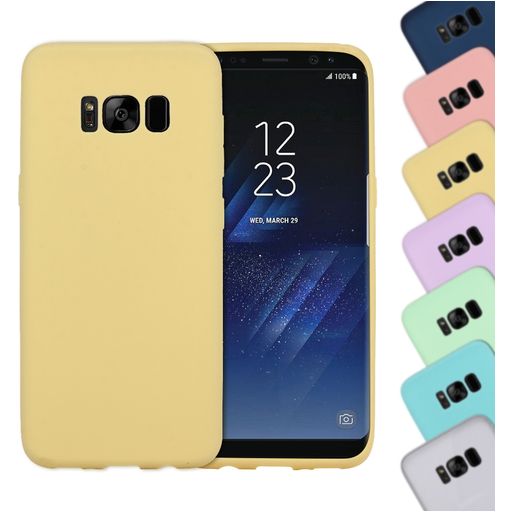 Mobigear Colors Samsung Galaxy S8 Hoesje Flexibel TPU Backcover - Geel