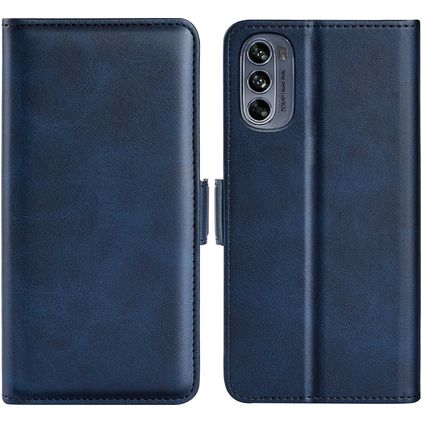 Mobigear Slim Magnet Motorola Moto G62 Hoesje Bookcase Portemonnee - Blauw