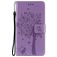 Mobigear Tree Samsung Galaxy S21 Hoesje Bookcase Portemonnee - Paars