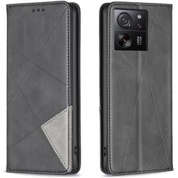 Mobigear Rhombus Slim Xiaomi 13T Pro Hoesje Bookcase - Zwart
