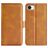 Mobigear Slim Magnet iPhone 17e Hoesje Bookcase Portemonnee - Cognac