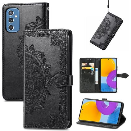 Mobigear Mandala Samsung Galaxy M52 Hoesje Bookcase Portemonnee - Zwart