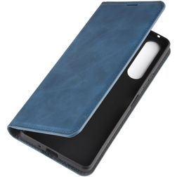 Mobigear Retro Slim Sony Xperia 10 II Hoesje Bookcase Portemonnee - Donkerblauw