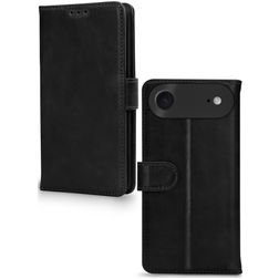 Mobilize Wallet iPhone Air Hoesje Echt Leer Bookcase Portemonnee - Zwart
