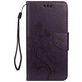 Mobigear Flowers iPhone XR Hoesje Bookcase Portemonnee - Paars