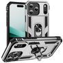 Mobigear Armor Ring iPhone 18 Pro Hoesje Hardcase Backcover Shockproof met Ringhouder - Zilver