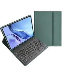 Mobigear Keys iPad Air 11 Inch (2025) Hoes QWERTY Bluetooth Toetsenbord Bookcase + Stylus Houder - Groen