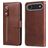 Mobigear Zipper iPhone Air Hoesje Bookcase Portemonnee - Bruin