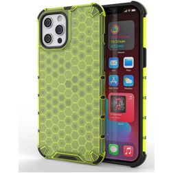 Mobigear Honeycomb iPhone 13 Mini Hoesje Hardcase Backcover Shockproof - Groen