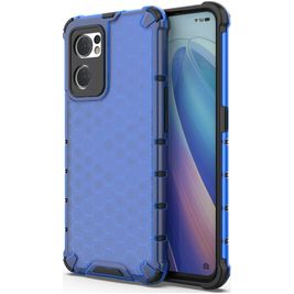 Mobigear Honeycomb OPPO Find X5 Lite Hoesje Hardcase Backcover Shockproof - Blauw