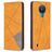 Mobigear Rhombus Slim Nokia 1.4 Hoesje Bookcase - Cognac
