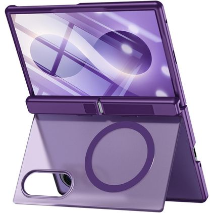 Mobigear Kickstand Samsung Galaxy Z Fold 8 MagSafe Hoesje Hardcase Backcover Shockproof met Standaard - Paars