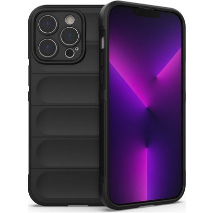 Mobigear Bumpy iPhone 14 Pro Max Hoesje Flexibel TPU Backcover - Zwart