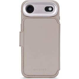 Decoded Detachable Wallet iPhone Air MagSafe Hoesje Echt Leer Uitneembare 2in1 Bookcase Portemonnee - Solid Clay