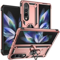 Mobigear Armor Ring Samsung Galaxy Z Fold 4 Hoesje Hardcase Backcover Shockproof met Ringhouder - Roségoud