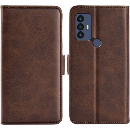 Mobigear Slim Magnet TCL 305 Hoesje Bookcase Portemonnee - Bruin