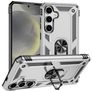 Mobigear Armor ring Samsung Galaxy S25 Hoesje Hardcase Backcover Shockproof met Ringhouder - Zilver