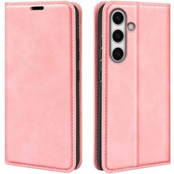 Mobigear Retro Slim Samsung Galaxy S24 FE Hoesje Bookcase Portemonnee - Roze