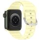 Mobigear Bumpy Siliconen Apple Watch Bandje Gespsluiting - 49/46/45/44 mm - Geel