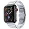 Mobigear Madrid Stalen Apple Watch Bandje Vouwsluiting - 42/41/40/38 mm - Zilver
