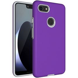 Mobigear Antislip Google Pixel 3 XL Hoesje Hardcase Backcover Shockproof - Paars Mobigear Antislip Google Pixel 3 XL Hoesje Hardcase Backcover Shockproof - Paars