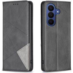 Mobigear Rhombus Slim Samsung Galaxy S26 FE Hoesje Bookcase - Zwart