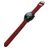 Mobigear Bumpy Siliconen Smartwatch Bandje Gespsluiting - Universeel 20 mm aansluiting - Bordeaux Rood
