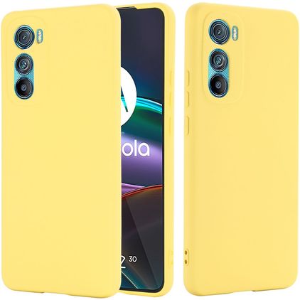 Mobigear Rubber Touch Motorola Edge 30 Siliconen Hoesje Backcover - Geel