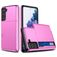 Mobigear Brushed Credit Card Slot Case Pink Samsung Galaxy S21 Plus