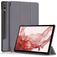 Mobigear Tri-Fold Samsung Galaxy Tab S9 Plus Hoes Bookcase + Stylus Houder - Grijs