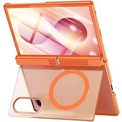 Mobigear Kickstand Samsung Galaxy Z Fold 8 MagSafe Hoesje Hardcase Backcover Shockproof met Standaard - Oranje