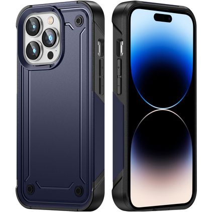 Mobigear Slim Armor iPhone 14 Pro Max Hoesje Hardcase Backcover Shockproof - Blauw