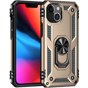 Mobigear Armor Ring iPhone 13 Mini Hoesje Hardcase Backcover Shockproof met Ringhouder - Goud