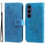 Mobigear Flowers Samsung Galaxy S26 FE Hoesje Bookcase Portemonnee - Blauw