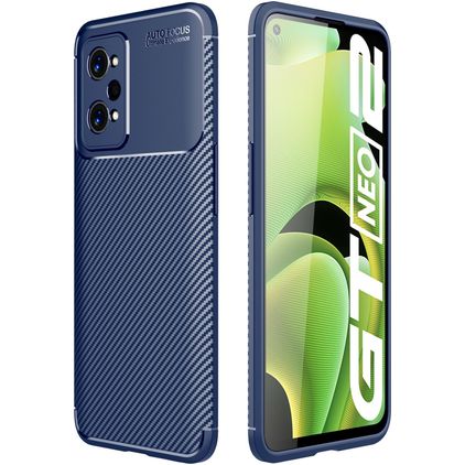 Mobigear Racing Realme GT Neo 3T Hoesje Flexibel TPU Backcover - Blauw