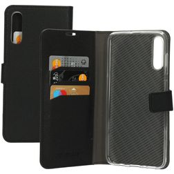Mobiparts Saffiano Wallet Samsung Galaxy A70 Hoesje Bookcase Portemonnee - Zwart