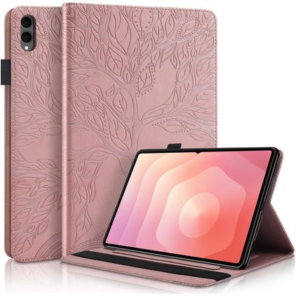 Mobigear Tree Samsung Galaxy Tab S11 Ultra Hoes Bookcase + Stylus Houder - Roségoud