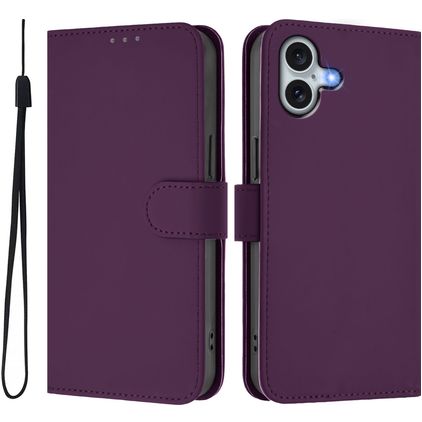 Mobigear Urban Wallet iPhone 16 Plus Hoesje Bookcase Portemonnee - Paars