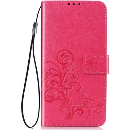Mobigear Clover Huawei P40 Pro Hoesje Bookcase Portemonnee - Roze