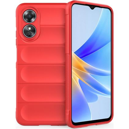 Mobigear Bumpy OPPO A17 Hoesje Flexibel TPU Backcover - Rood