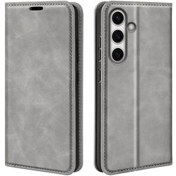 Mobigear Retro Slim Samsung Galaxy S24 FE Hoesje Bookcase Portemonnee - Grijs