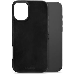 Mobilize Premium iPhone 16 Plus MagSafe Hoesje Echt Leer Backcover - Zwart