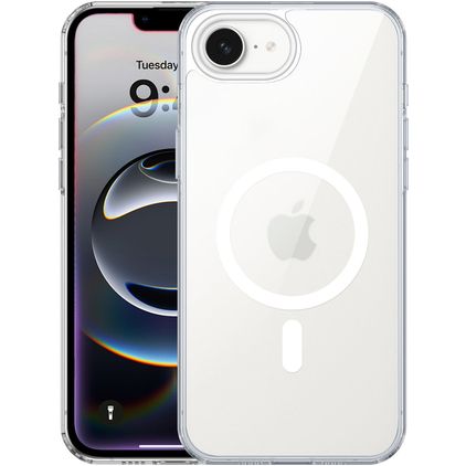 Valenta Back Cover Doorzichtig iPhone 16e MagSafe Hoesje Hardcase Backcover - Transparant