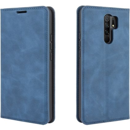 Mobigear Retro Slim Xiaomi Redmi 9 Hoesje Bookcase Portemonnee - Blauw