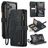 CaseMe C30 iPhone 17 Pro Hoesje Bookcase Portemonnee - Zwart