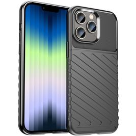 Mobigear Groove iPhone 14 Pro Max Hoesje Flexibel TPU Backcover - Zwart