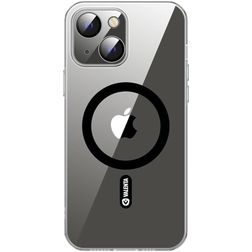 Valenta Doorzichtig iPhone 14 MagSafe Hoesje Gehard Glas Backcover - Transparant