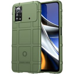Mobigear Rugged Shield POCO X4 Pro 5G Hoesje Flexibel TPU Backcover Shockproof - Groen